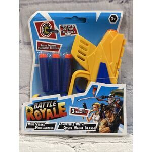 New Battle Royal Mini Strike Nerf Gun Shooter 3 Darts Included Blue and yellow
